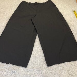 SHEIN Curve BLACK Pants WOMENS SIZE 1XL WIDE LEG PULL ON ELASTIC IN BACK WAIST